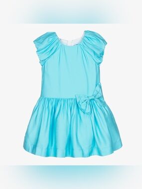 Mayoral Turquoise Girls Dress with Side Bow. Size 3. NWT.
